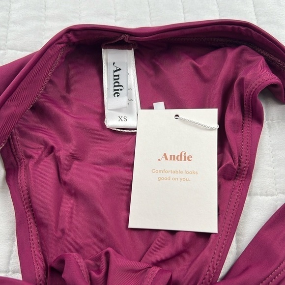 Andie Swim The Caicos Bikini Hipster Bottom in Plum Purple Size XS NWT - Picture 6 of 11